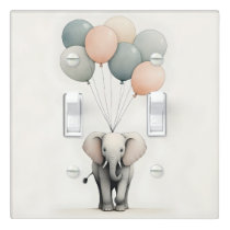 Boho Elephant Balloons Nursery Kids Room Light Swi Light Switch Cover