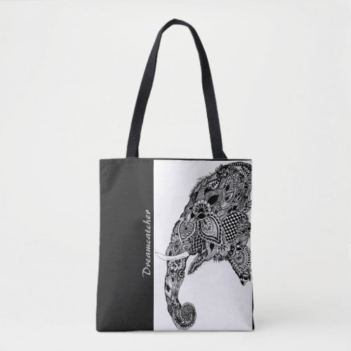 Boho Elephant Dreamcatcher _ Tote Bag