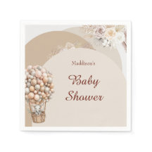 Boho Elephant Hot Air Balloon Neutral Baby Shower
