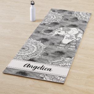 Boho Elephant Mandala Yoga Mat