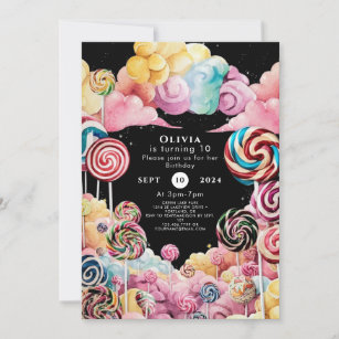Boho Enchanted Candyland Birthday Invitation