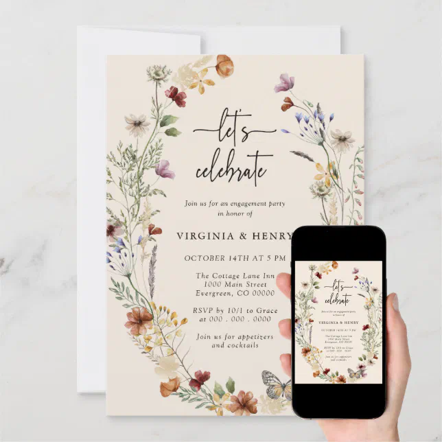 Boho Engagement Party Invitation Zazzle