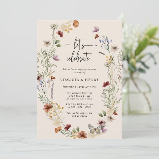 Boho Engagement Party Invitation | Zazzle