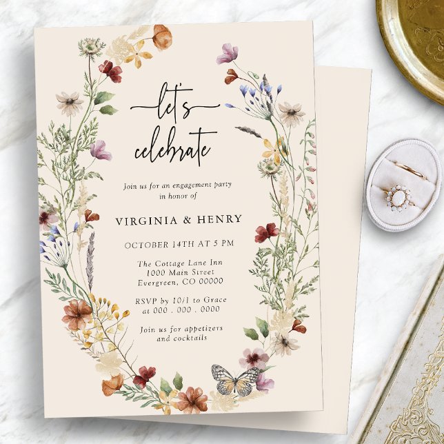 Boho Engagement Party Invitation (Boho Engagement Party Invitation
)