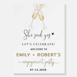 Boho Engagement Party Welcome Sign, Engagement Foam Board