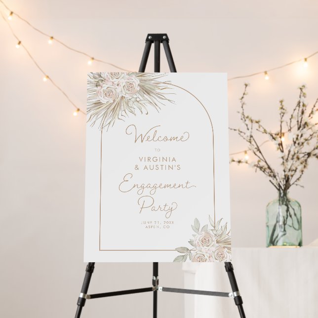 Boho Engagement Welcome Sign (In Situ (Stand))