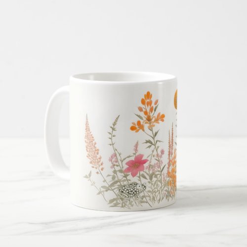 Boho English wildflower appreciation gift Coffee Mug
