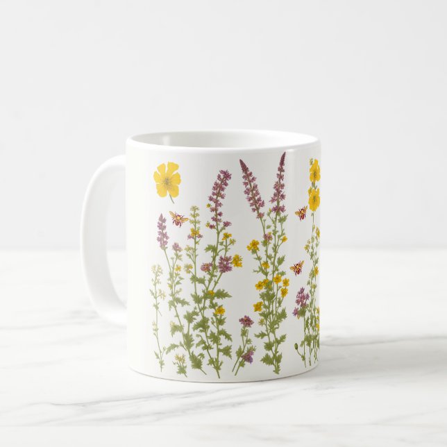Boho English wildflower best grandmother ever Coffee Mug (Front Left)