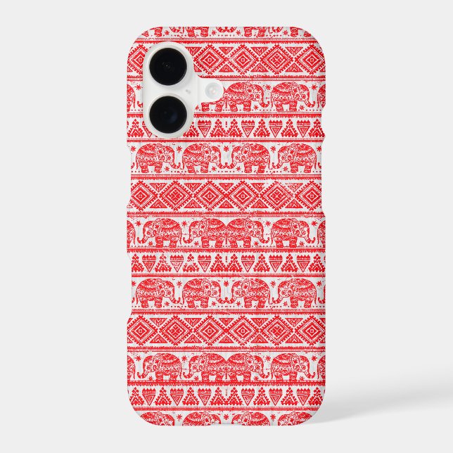 Boho ethnic elephant pattern iphone case (Back)