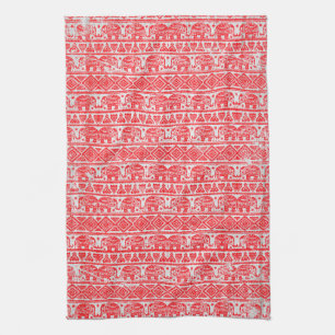 Boho ethnic elephant pattern towel
