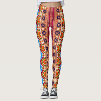 Boho Ethnic Mandala Pattern Colorful Women Legging