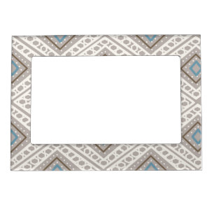 Boho Ethnic Tile Pattern Print Magnetic Frame