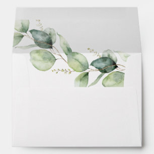 Boho  Eucalyptus Botanical Greenery Bridal Shower Envelope