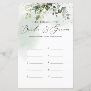 Boho Eucalyptus foliage Guess The Age Photo Game