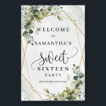 Boho Eucalyptus gold frame 16th Birthday Welcome Foam Board<br><div class="desc">Planning a 16th birthday party is a special milestone, and adding a touch of elegance with the Boho Eucalyptus gold frame 16th Birthday Welcome Foam Board can truly elevate the celebration. As you embark on creating a memorable event for your loved one, the exquisite design of this foam board is...</div>