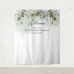 Boho eucalyptus gold photo wedding backdrops