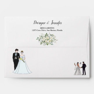 Boho Eucalyptus Greenery Summer Wedding Envelope