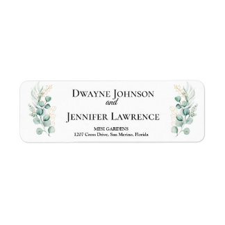 Boho Eucalyptus Greenery Summer Wedding Label