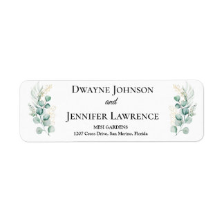 Boho Eucalyptus Greenery Summer Wedding Label