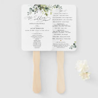 Boho Eucalyptus Greenery Wedding Ceremony Program