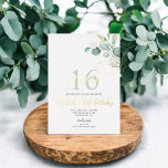 Boho Eucalyptus Leaves Sweet 16 Foil Invitation<br><div class="desc">Boho greenery eucalyptus leaves.</div>