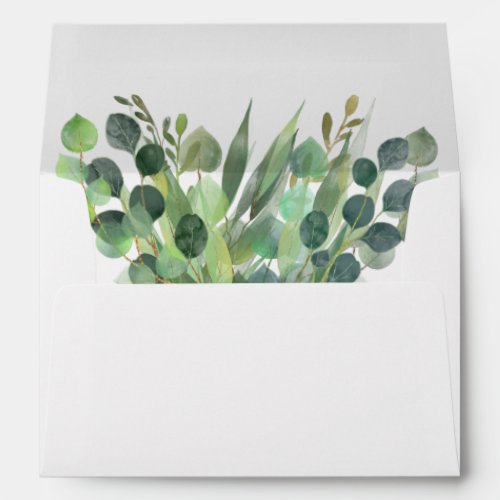 Boho Eucalyptus Return Address Wedding Invitation Envelope