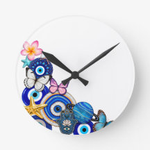 Boho evil protection Wall Clock