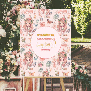 Boho Fairy First Girl's 1st Birthday Foam Board