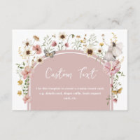 Boho Fairy Pink Wildflower Custom Text