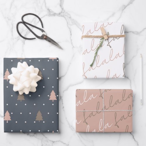 Boho Falalala Christmas Tree Wrapping Paper Sheets