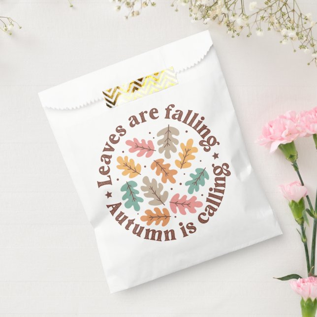 Boho Fall Autumn Quote  Favor Bag (Sealed)