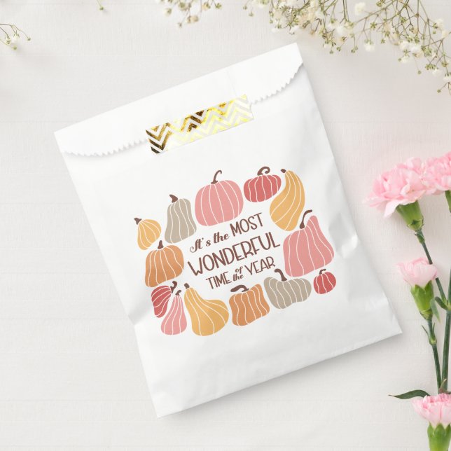 Boho Fall Autumn Quote  Favor Bag (Sealed)