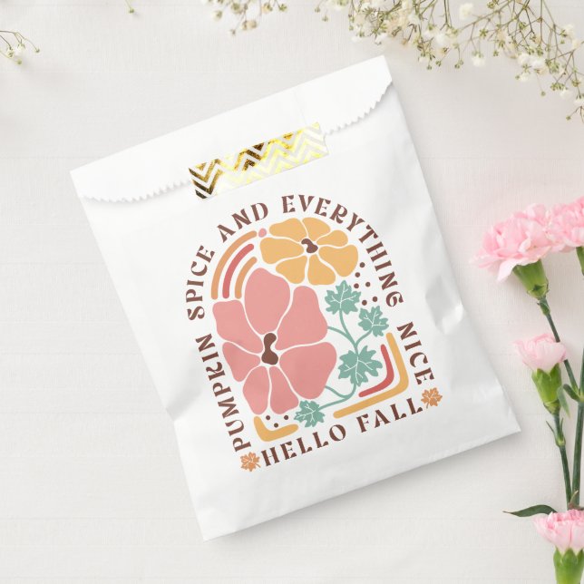 Boho Fall Autumn Quote  Favor Bag (Sealed)