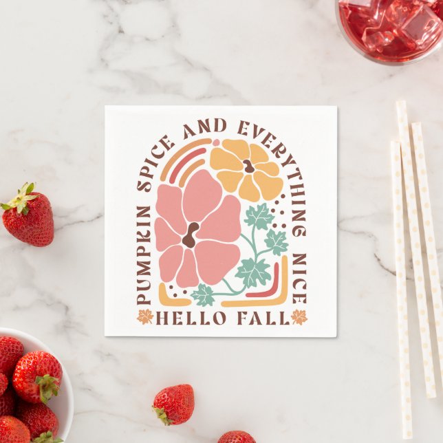 Boho Fall Autumn Quote  Napkins (Insitu)