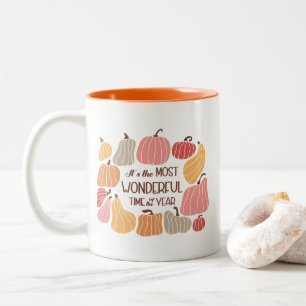 Boho Fall Autumn Quote  Two-Tone Coffee Mug