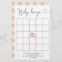 Boho Fall Floral Pumpkin Baby Shower Bingo Game