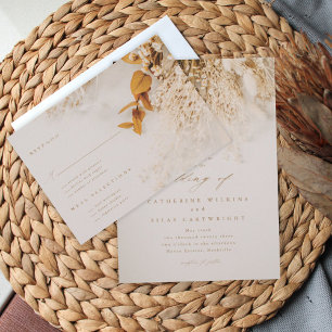 Boho Fall Flowers RSVP Card