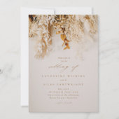 Boho Fall Flowers Wedding Invitation (Front)
