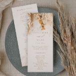 Boho Fall Flowers Wedding Program<br><div class="desc">Boho Fall Flowers Wedding Program. Click the edit button to customize this design with your details.</div>