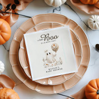 Boho Fall Ghost Floral Halloween Baby Shower 