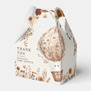 Boho Fall Ghost Wildflower Halloween Baby Shower Favor Boxes