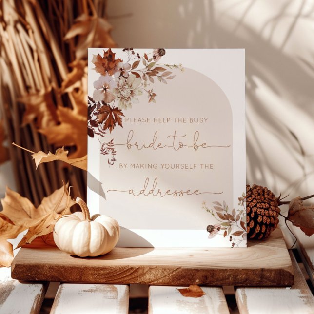  Boho fall help the busy bride Address an Envelope Poster (Creator Uploaded)