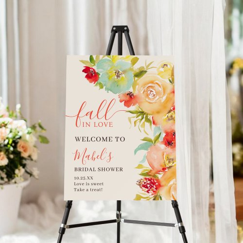 Boho Fall in love floral welcome bridal shower Foam Board