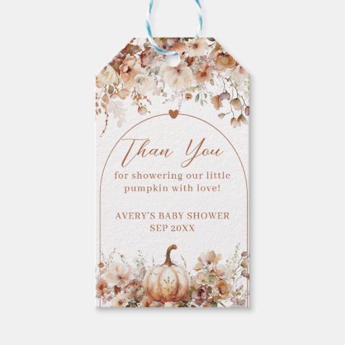 Boho Fall in love Wildflower Baby Shower Gift Tags