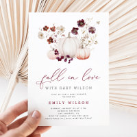 Boho Fall in Love Wildflower Pumpkin Baby Shower