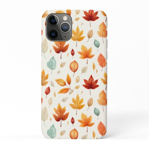 Boho Fall Leave Pattern Autumn's Beauty with Style iPhone 11 Pro Case