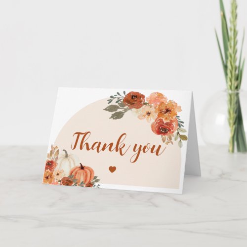 Boho Fall Little Pumpkin Autumn Floral Baby Shower