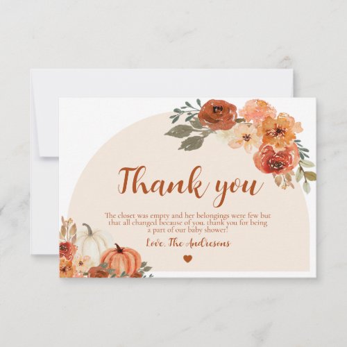 Boho Fall Little Pumpkin Autumn Floral Baby Shower