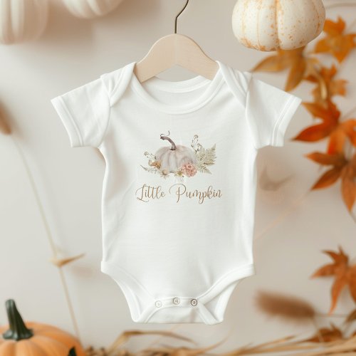 Boho Fall little pumpkin baby bodysuit