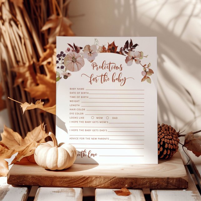 Boho fall Little pumpkin floral baby predictions  (Creator Uploaded)